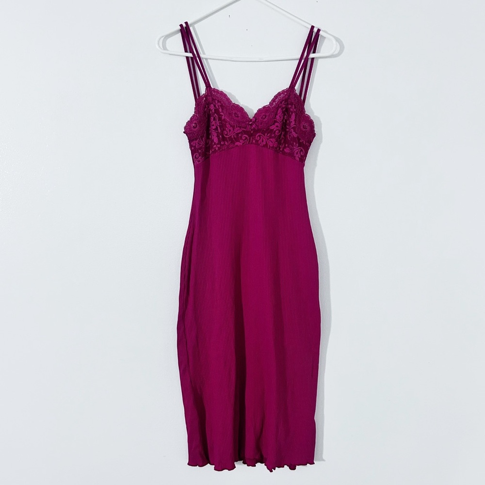 Morgan De Toi Dress Women’s Size S Y2K Red Cami Style Spaghetti Strap Bodycon